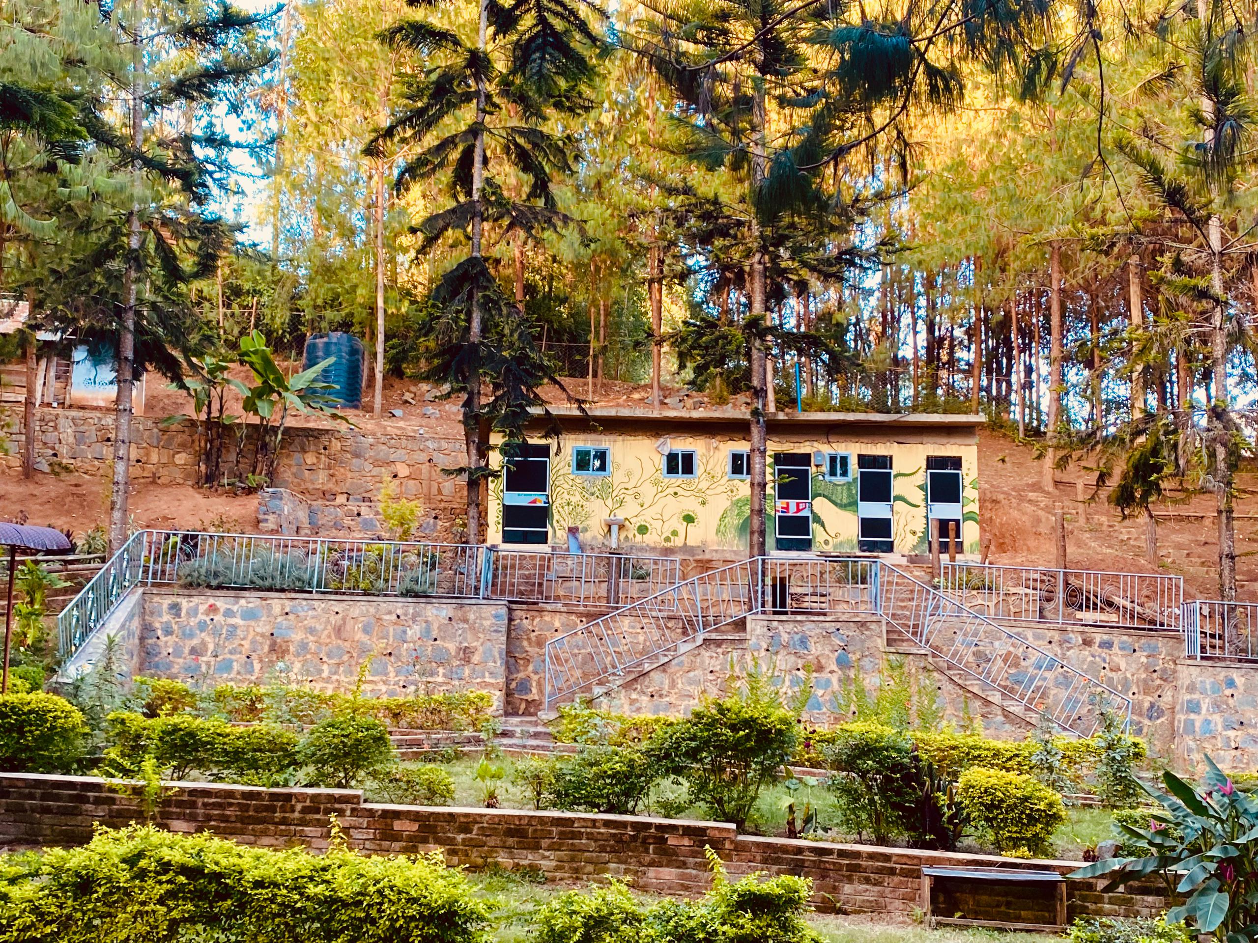 Mountain retreat grounds surrounded by forest in Lushoto, Tanzania